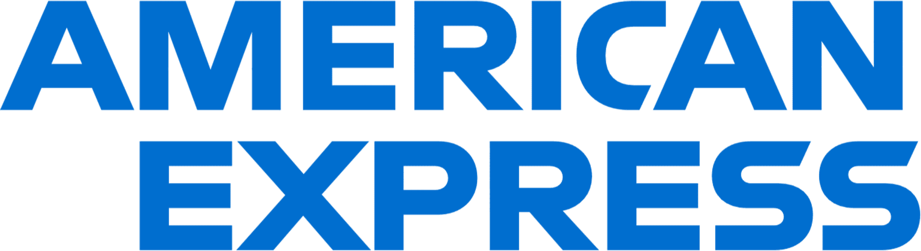 American Express blue logo on a transparent background.