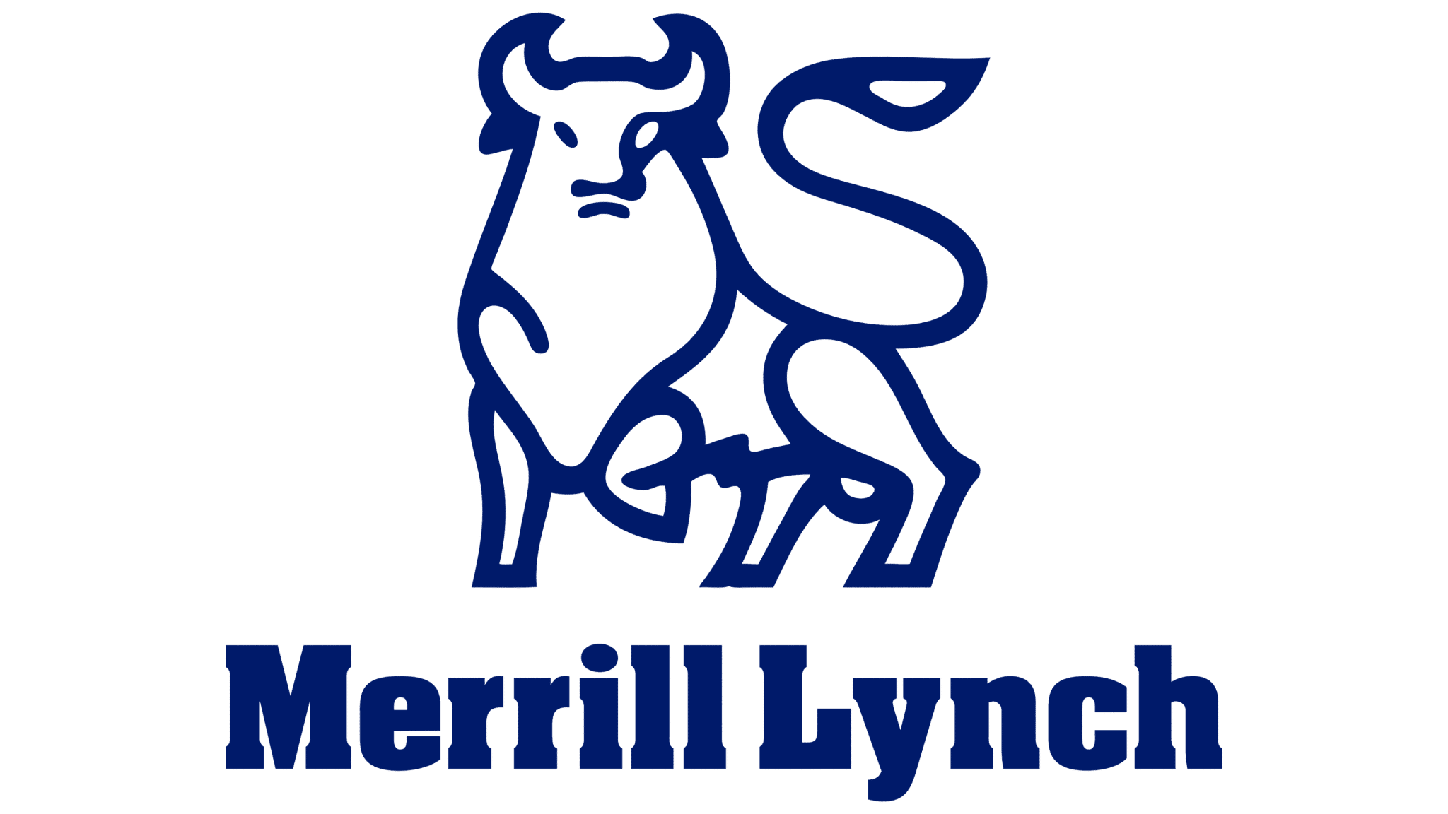 Merrill Lynch logo featuring a blue bull icon.
