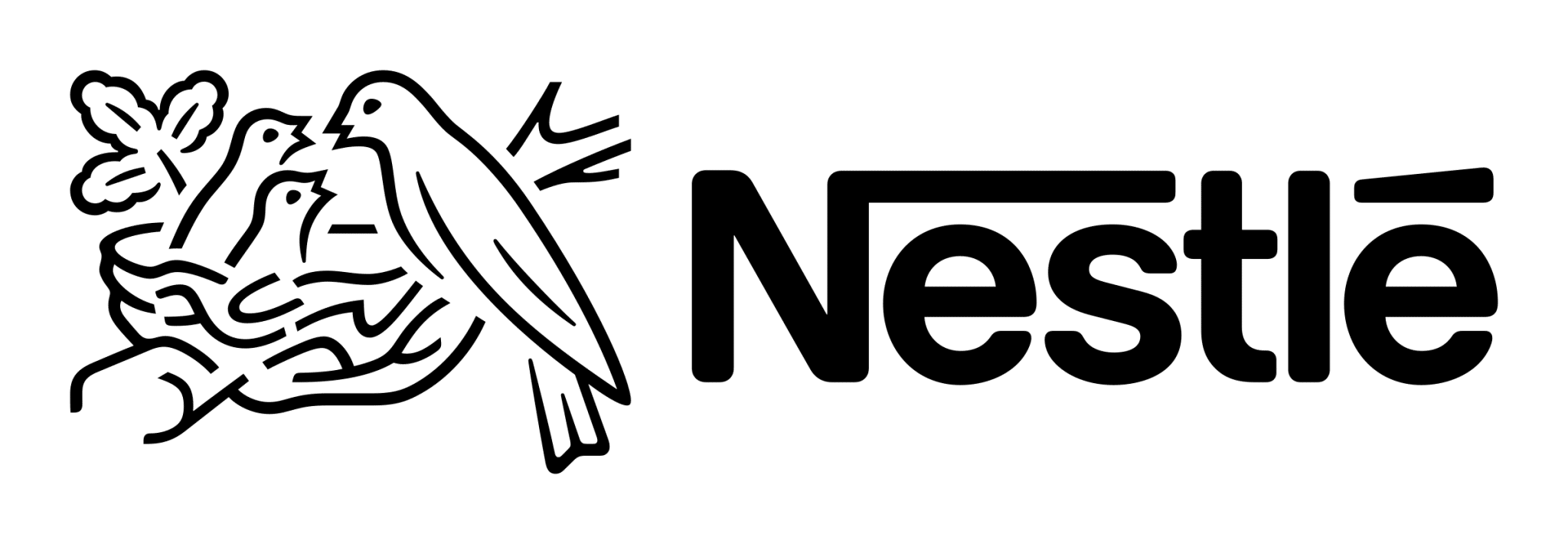 Nestlé logo with a bird and nest illustration.